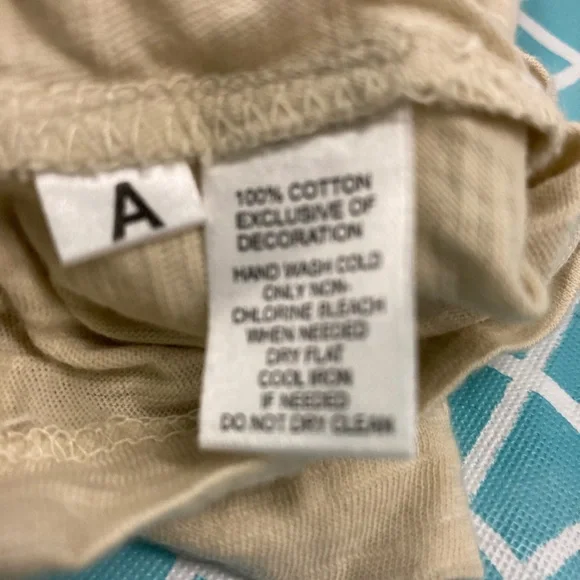 💛TODAY***$15***Ann Taylor Loft beige t-shirt with sheer neck and sleeves - Picture 5 of 5